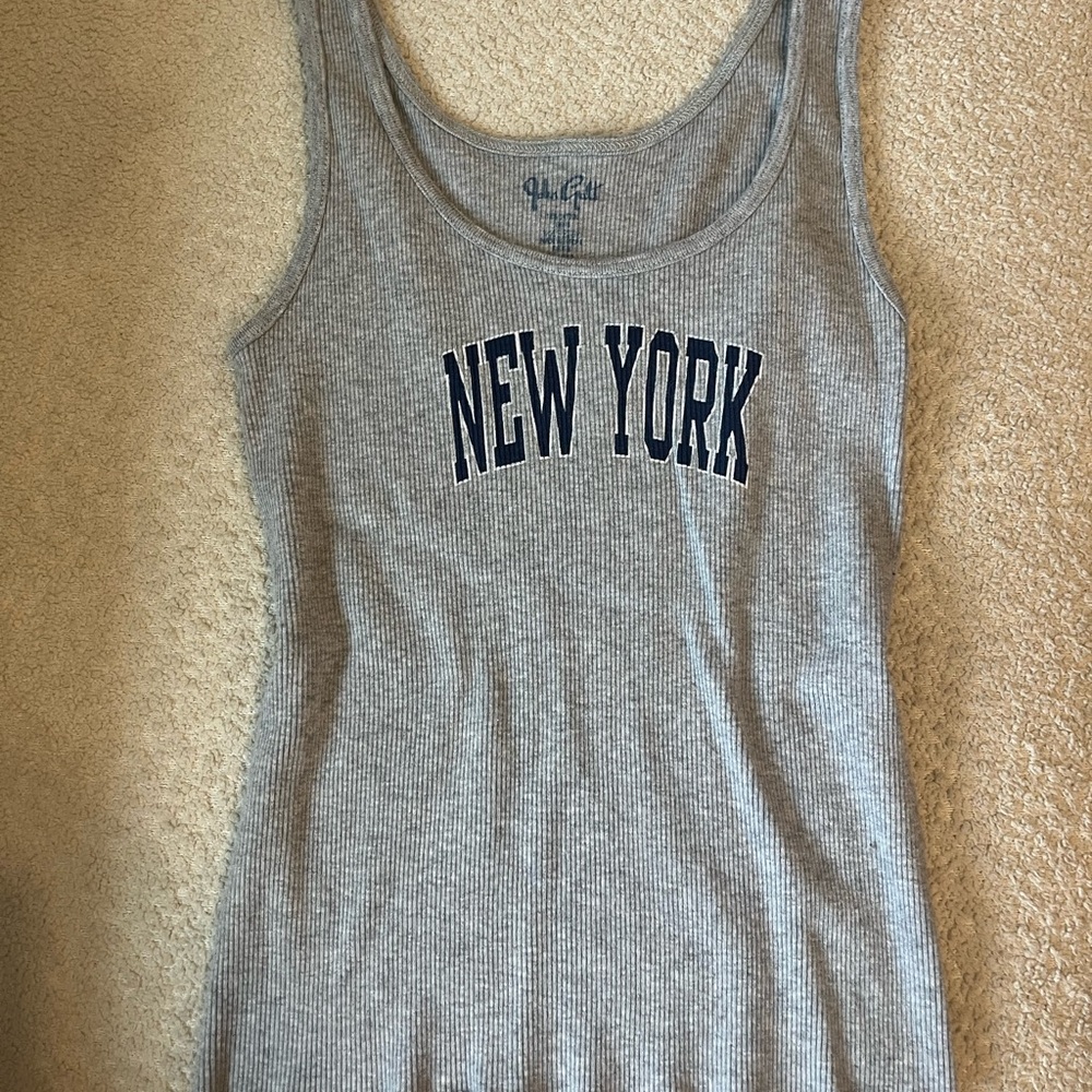 Gray New York Tank Top